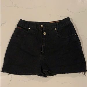 black high waisted shorts